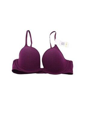 NWT b.tempt'd Cotton To A Tee Plunge Contour Bra Sz 36B Purple 953272